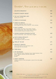 The Pastry Shop - The Lalit Ashok menu 5