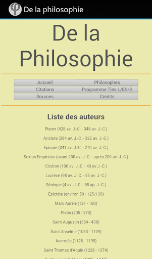 De la Philosophie