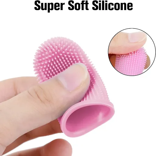 1PC Dog Super Soft Pet Finger Toothbrush Teeth Cleaning Bad Breath Care Nontoxic Silicone Tooth Brush Tool Dog Cat Suppl