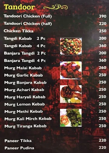 Hyderabadi Tandoor menu 