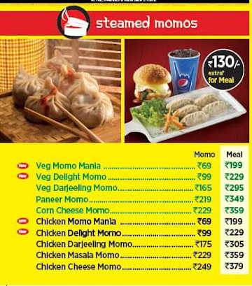 Wow! Momo menu 