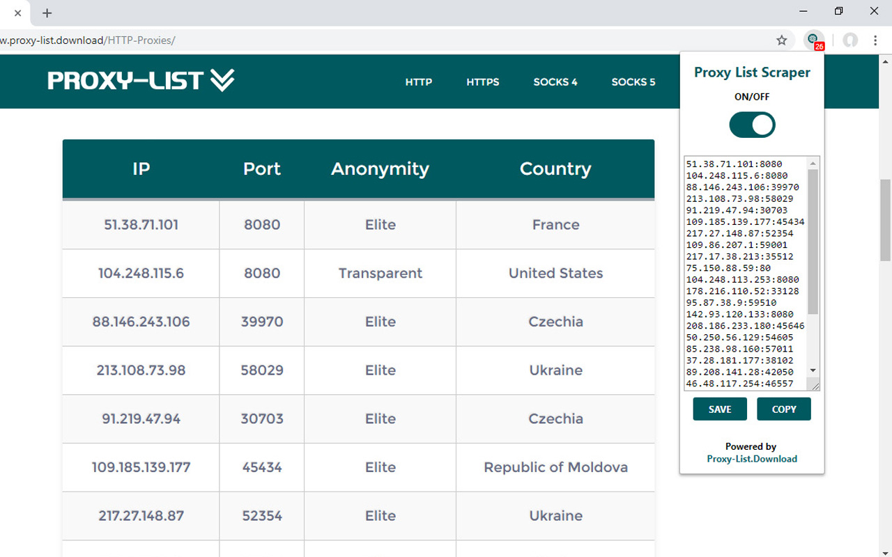 Proxy List Scraper Preview image 5