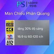 Màn Chiếu Phản Quang Dán Tường 60 - 1360 Ich - Tương Phản Cao - Dùng Chiếu Ngoài Trời