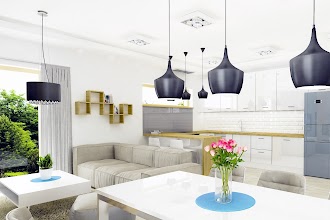 Aranżacja wnętrz 6 domu Gracjan z garażem 1-st. A na paliwo stałe