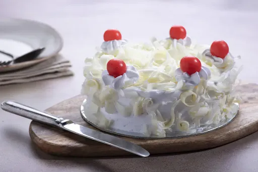 Eggless White Forest Cake