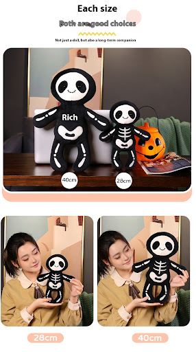 Title 3, Halloween Props Skull Pillow Plush Toy, soft an...