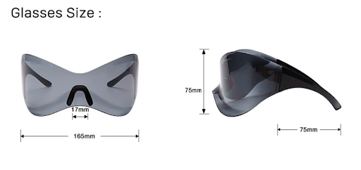 Title 1, Mens Fashion Personality Mask Type Sunglasses