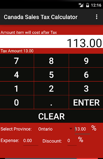 Canada Sales Tax Calculator