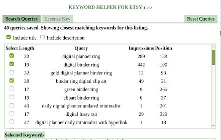 Keyword Helper For Etsy Preview image 0