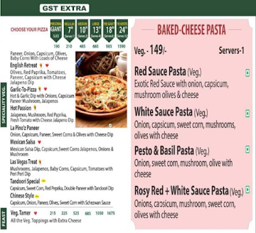 La Pino'z Pizza menu 