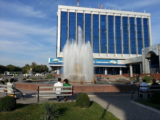 Night Fountain at Railway Station