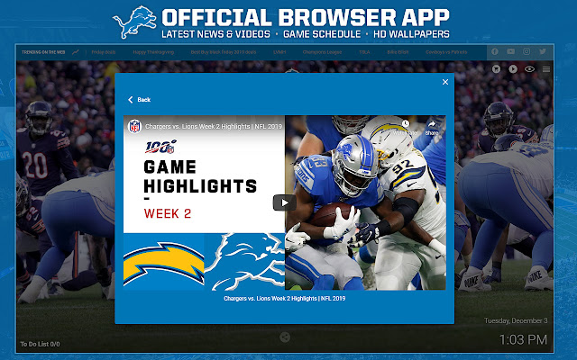 Detroit Lions Official Browser App