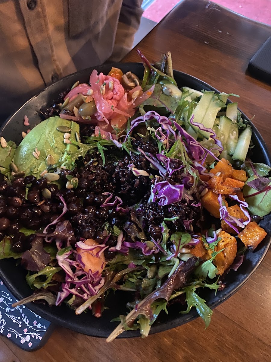 Bowl with black wild rice