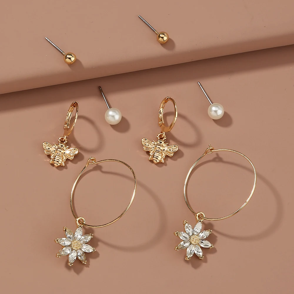 Title 3, Boucles doreilles tournesol papillon, ensemble...