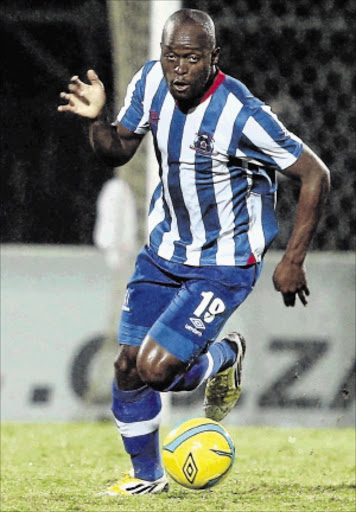 TARGET MAN : Maritzburg United marksman Terence Mandaza will be key for tomorrow's game against Amatuks Photo: Steve Haag/Gallo Images