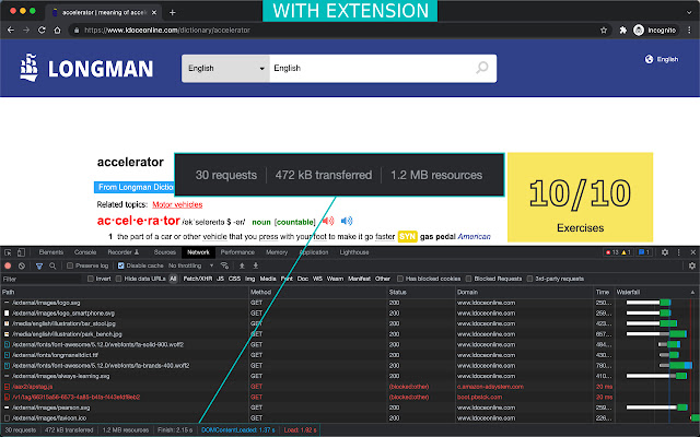 LONGMAN Accelerator chrome extension