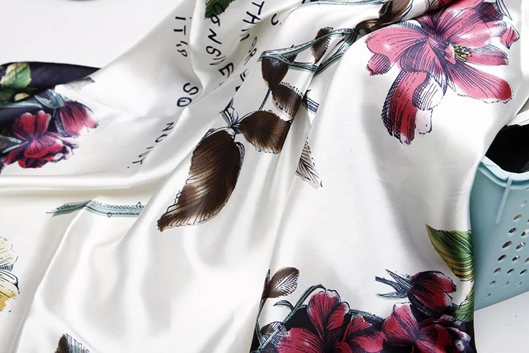 Écharpe imprimée Vintage polyvalente haut de gamme, écharpe de travail pour femmes