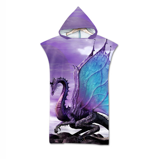 Title 7, Beach Towel Cloak Cloak Geometric Print Hooded ...