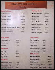 Hotel Sharavathi menu 2