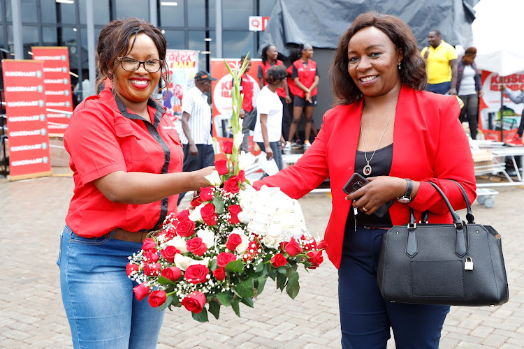 Quickmart marketing manager Betty Wamaitha and Retrac CEO Wambui Mbarire