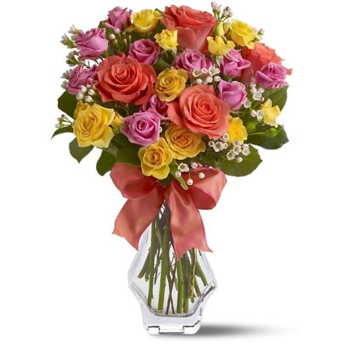 Bouquet of colorful roses - A bouquet of colorful roses for every occasion ...