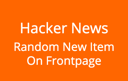 Random New Items in Hacker News Frontpage Preview image 0