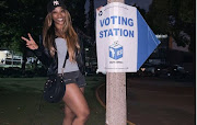 TV and radio host Pearl Modiadie cast her vote on Wednesday.