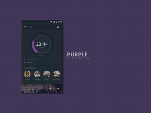 Purple Zooper Widget Skin