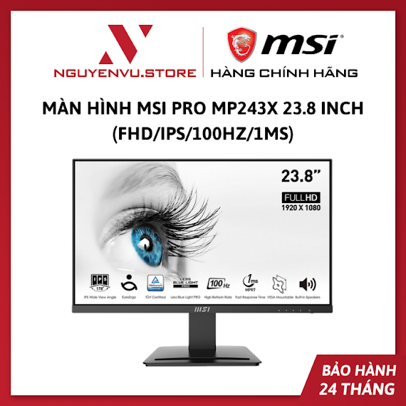 Màn Hình Msi Pro Mp243X 23.8 Inch (Fhd/Ips/100Hz/1Ms) - Hàng Chính Hãng