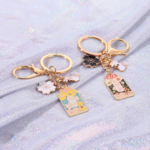 Title 6, Big Lucky Prayer Rectangular Brand Key Chain, a...