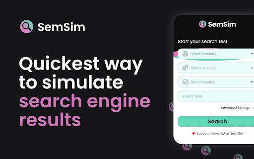 SemSim - Advanced Google Search Simulator