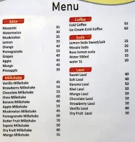 Richa's Cafe menu 1