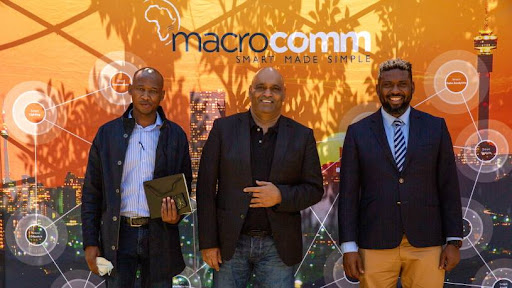 Matome Madibana, MICT SETA, acting CEO. Sivi Moodley, Macrocomm Group, CEO. Buti Manamela, Deputy Minister of Higher Education, Science and Innovation.