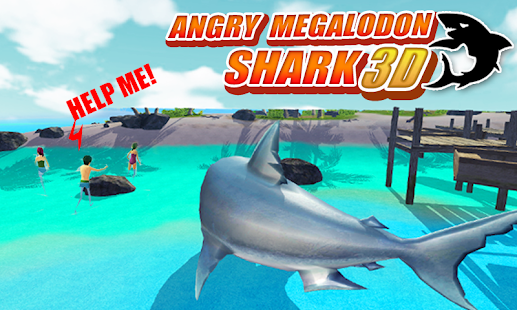 Angry Megalodon Shark 3D - náhled