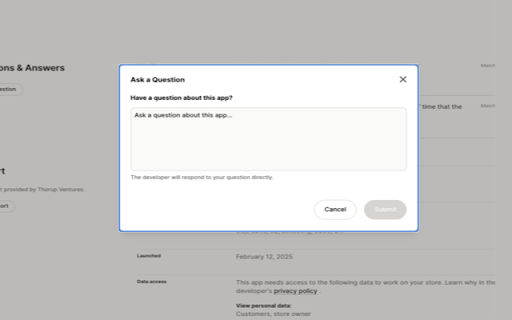 Shopify App Store Q&A