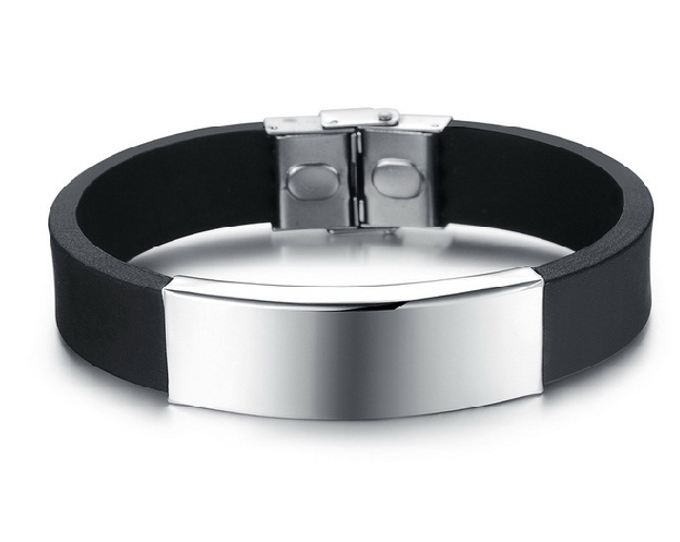 Lettrage bricolage en gros en gros et américain à chaud vendant un visage en acier inoxydable Ring Men Men Gel Hand Chain