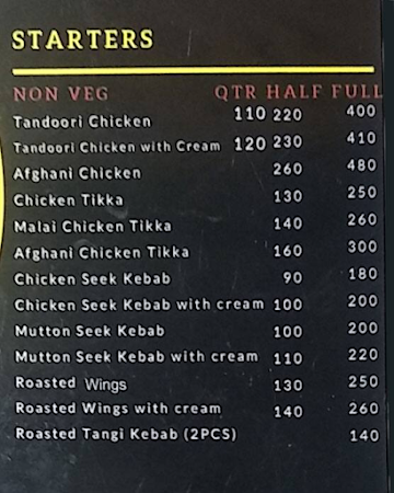 Bhai Bhai Food Gali menu 