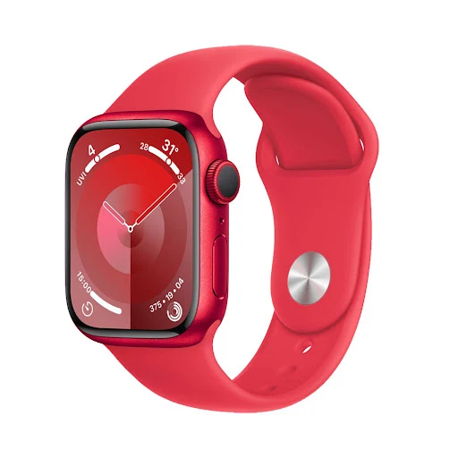 Đồng hồ Apple Watch Series 9 GPS 41mm (Product) Red (Vỏ Nhôm Dây Silicone - S/M) (MRXG3SA/A)