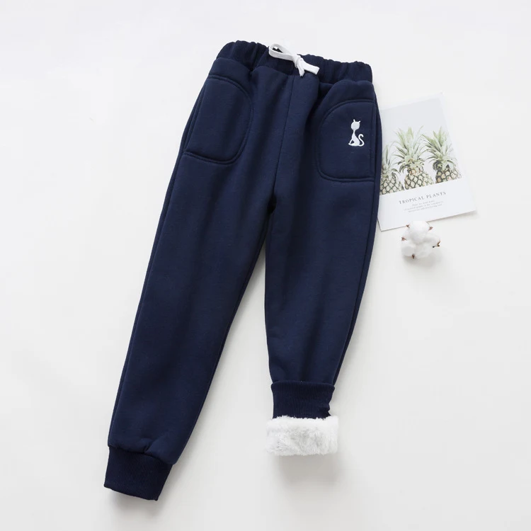 Title 8, Meisjes warme fluwelen gevoerde broek, kinder-k...