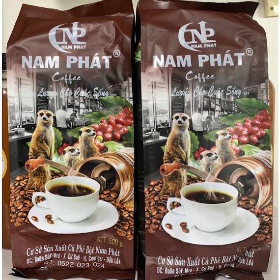 1Kg = 2 Gói 500Gram Cà Phê Rang Xay Đặc Biệt Nguyên Chất Pha Phin Đậm Vị, Mạnh, Hậu Ngọt - Nam Phát Coffee - Cà Phê Th