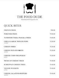 The Food Dude menu 1