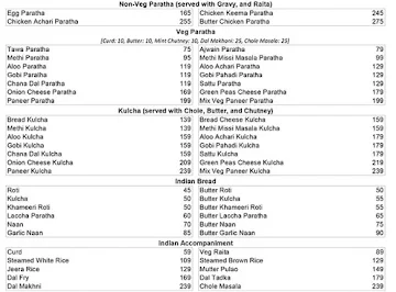 Cnp House - Chicken And Paratha menu 