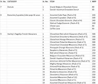 Harley's Fine Baking menu 2