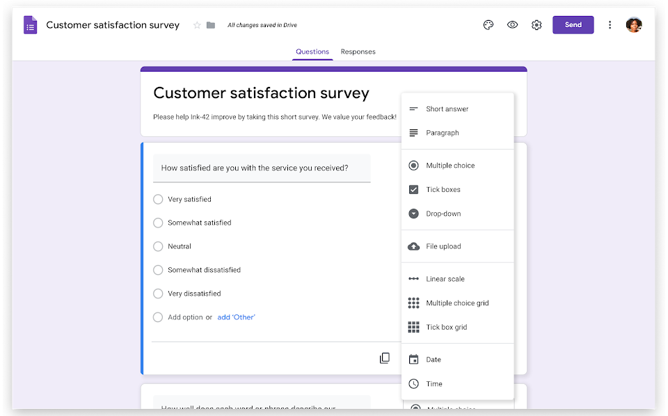 Google Forms: Online Form Builder for Business | Google Workspace