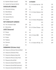 Arabian Shakes & Food Court menu 4