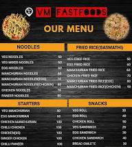 VM Fast Food menu 1