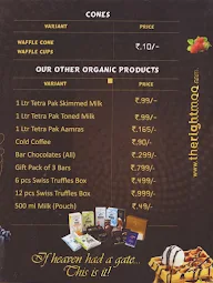 The Right Moo Organic Icecreams menu 3