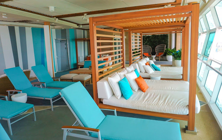 Hop into a cabana and take in the passing views on Mariner of the Seas. 