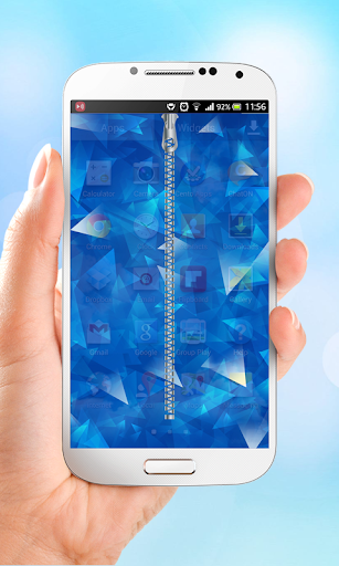 Crystal Zipper Lock Screen