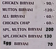 Nana Haji Biryani menu 1